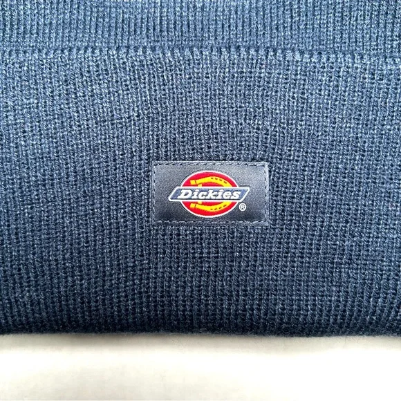 NWT Dickies Men’s Acrylic Cuffed Beanie Hat Navy Blue - Picture 2 of 4